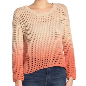 Good Luck Gem Ombre Open Stitch Sweater M NWT
